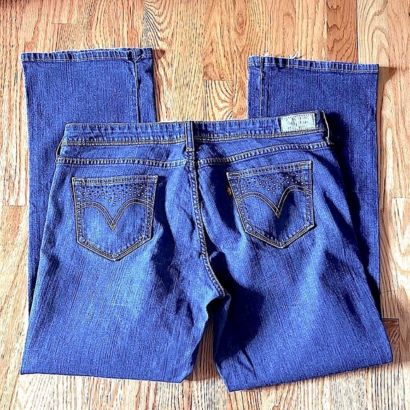 LEVI’S👖SILVER TAG RED TAB EMBELLISHED STRETCH BOOTCUT JEANS Women’s 16 M W38 L31 - Picture 6 of 10